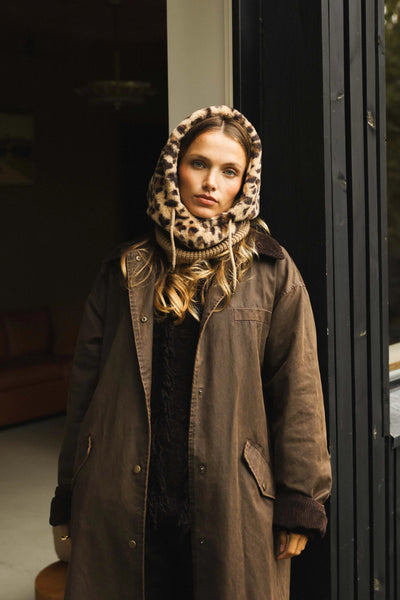 Cagoule fausse fourrure waro marron pour un look stylé