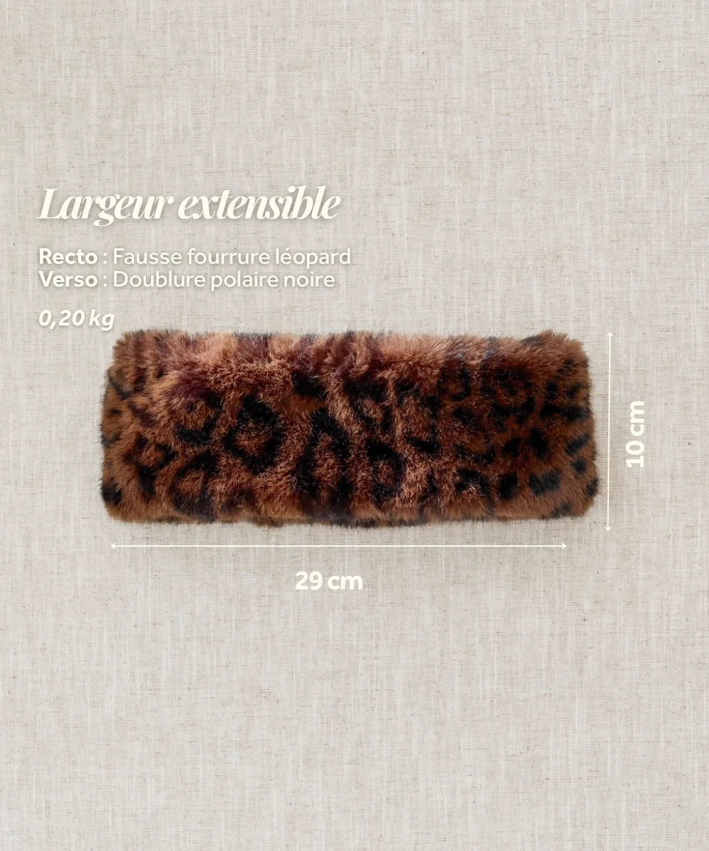 Bandeau Fourrure - Léopard foncé thumbnail 9