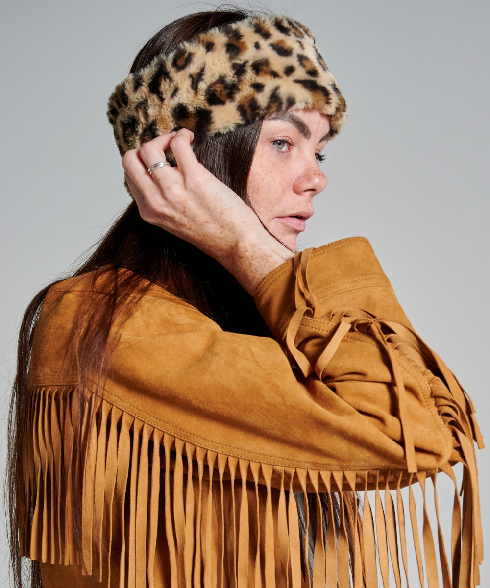 عصابة رأس من الفراء - ليوبارد thumbnail 2