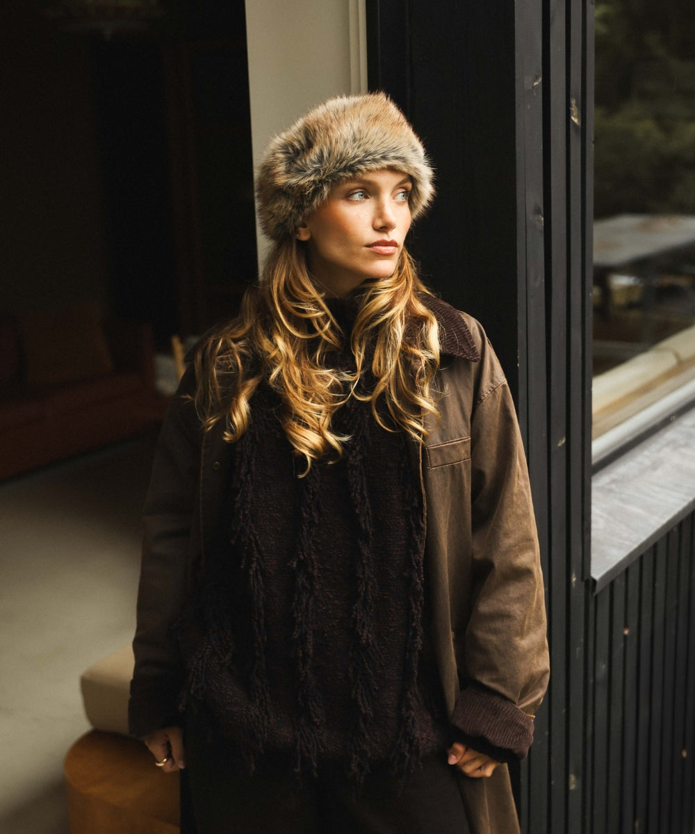 Bandeau Fourrure - Marron contrasté thumbnail 4