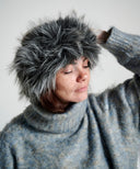 bandeau fourrure gris 
