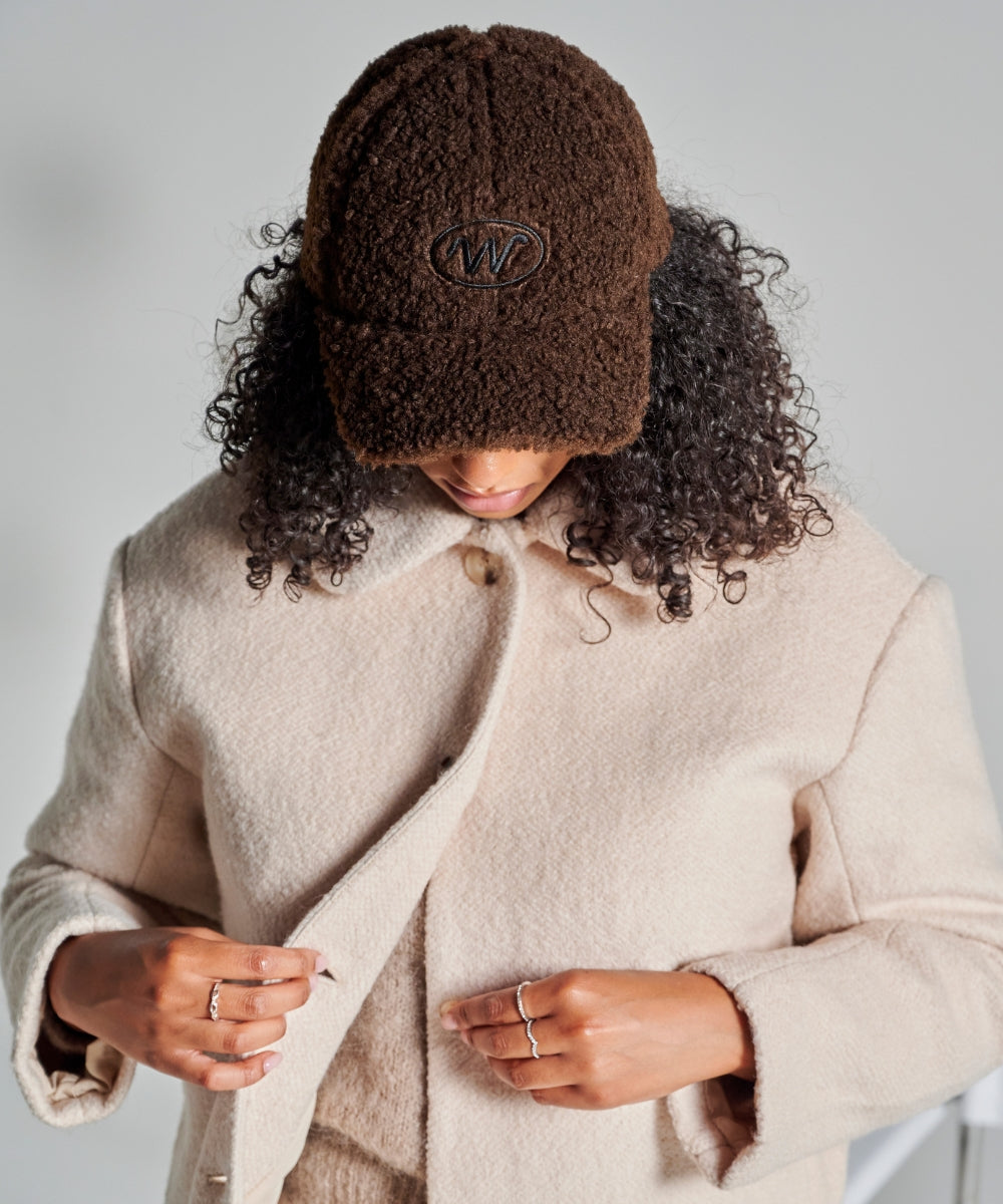 Casquette bouclette marron thumbnail 2