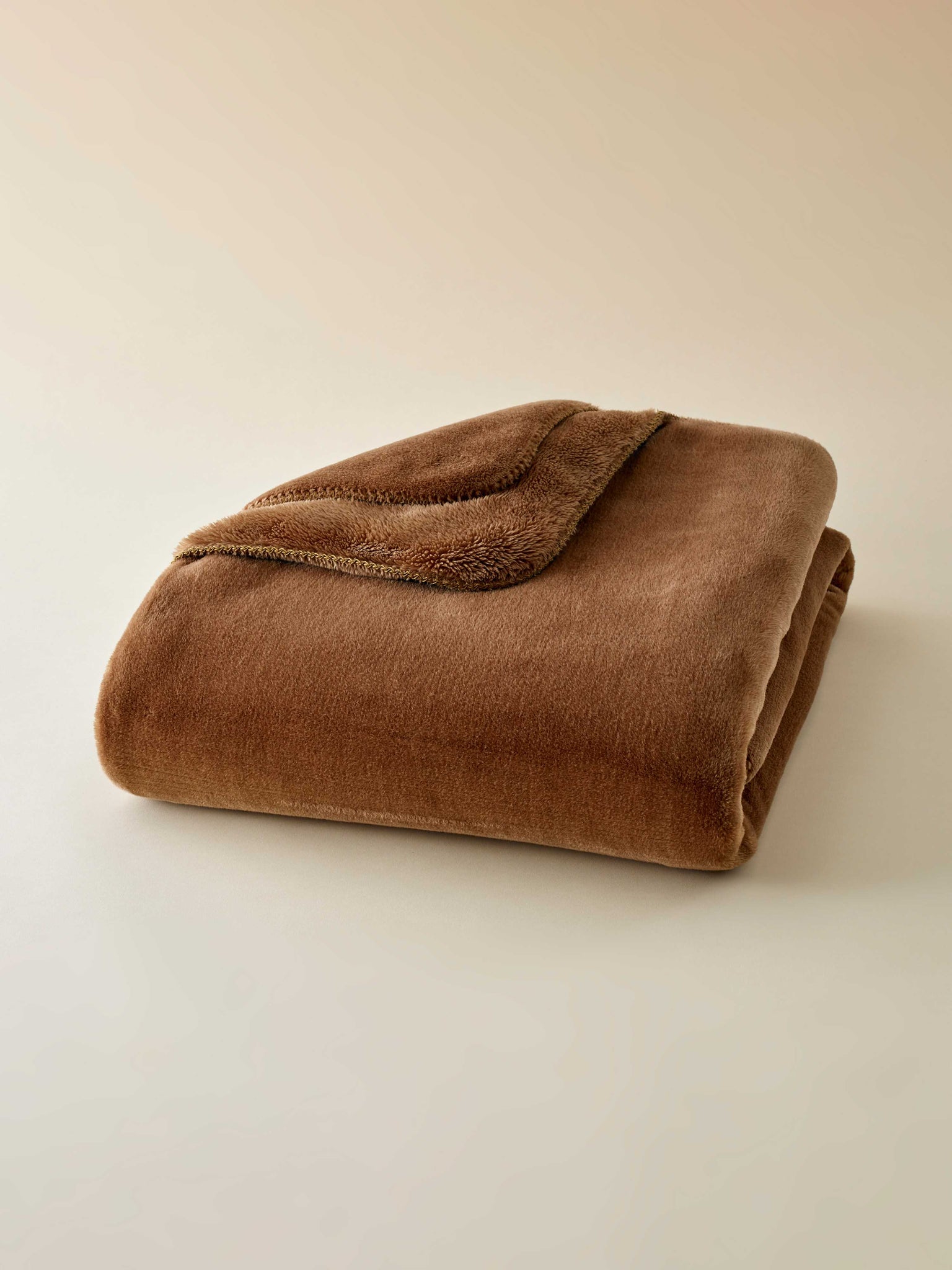 Plaid Cosy Monochrome Camel marron thumbnail 8