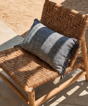 coussin coton indigo