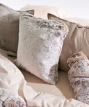 coussin fausse fourrure frisson marron