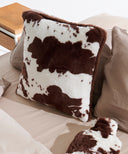 coussin fausse fourrure vache