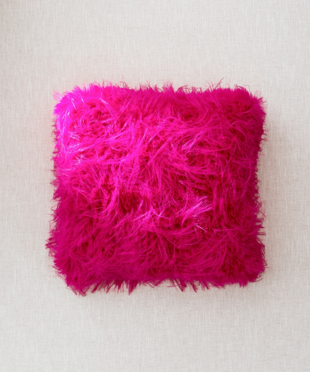 Coussin Fausse fourrure Rose thumbnail 1