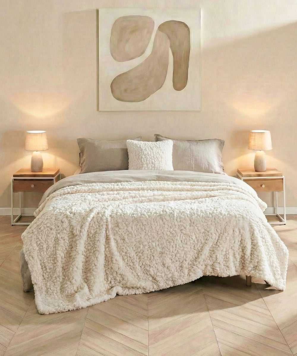 Couvre-lit Fausse Fourrure Galet thumbnail 1