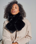 echarpe fourrure noire