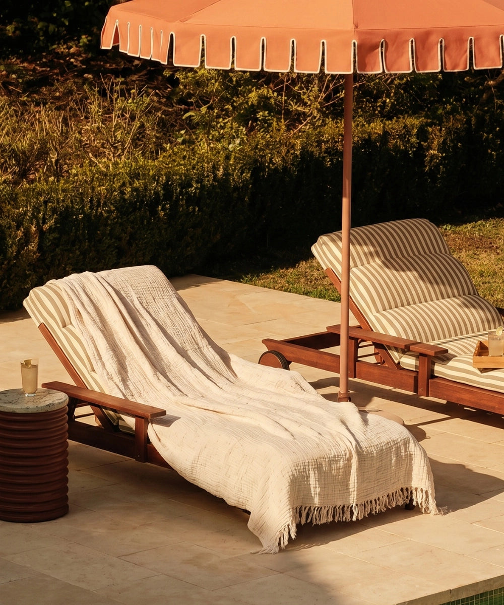 Beige Heather Cotton Gauze Fouta thumbnail 1
