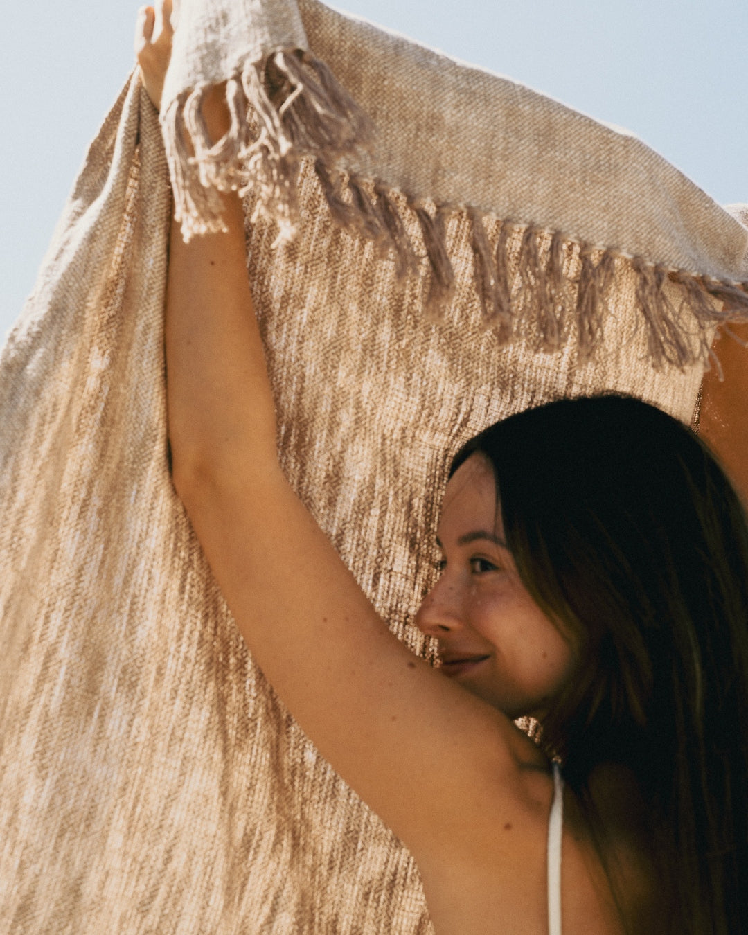 Fouta en Coton Beige thumbnail 3