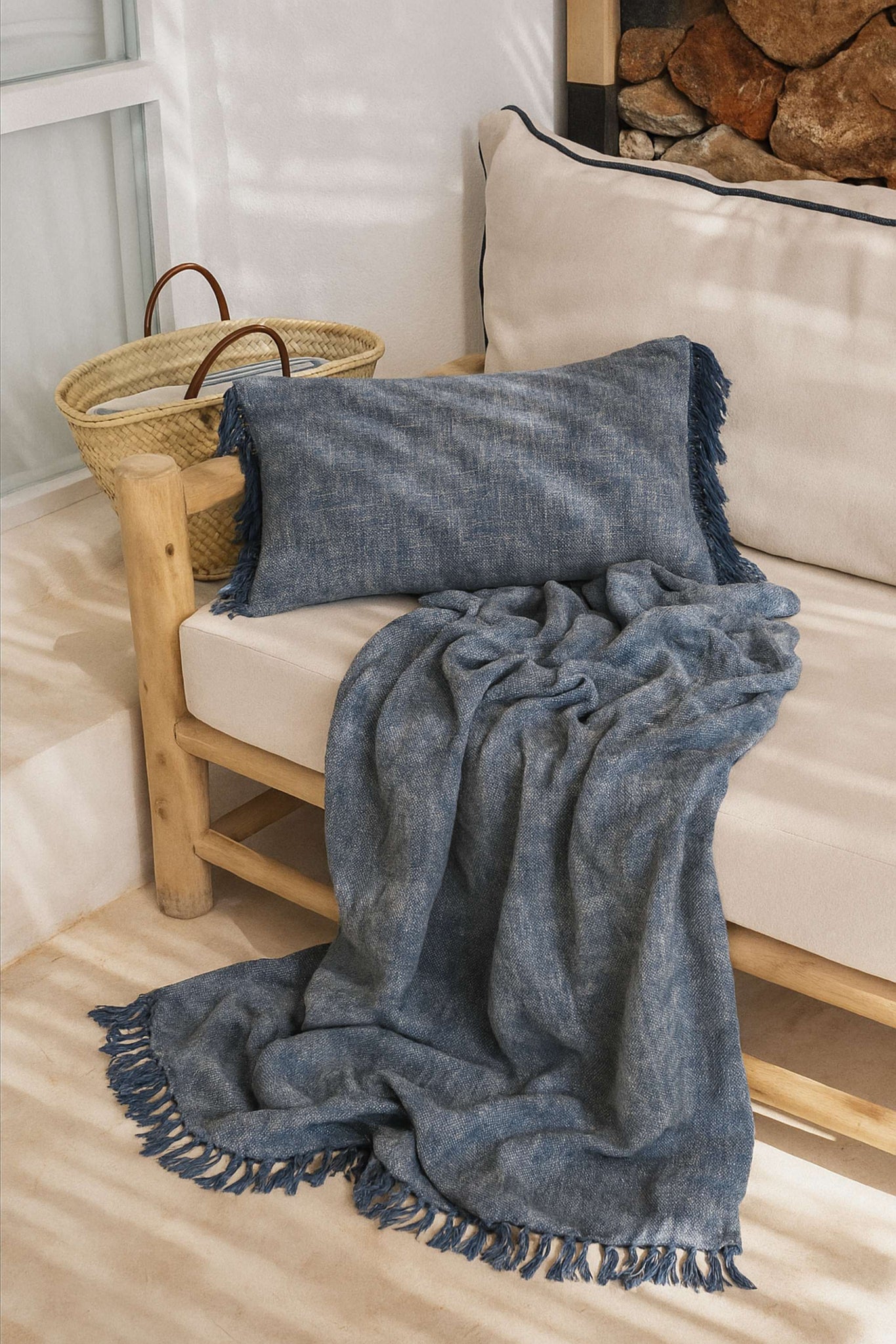 Fouta en Coton Indigo thumbnail 6