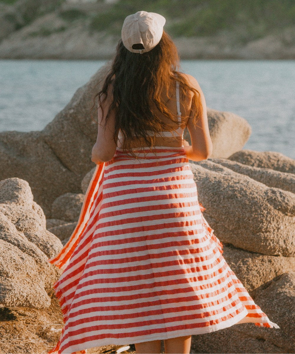 Fouta Rayée Rouge thumbnail 6