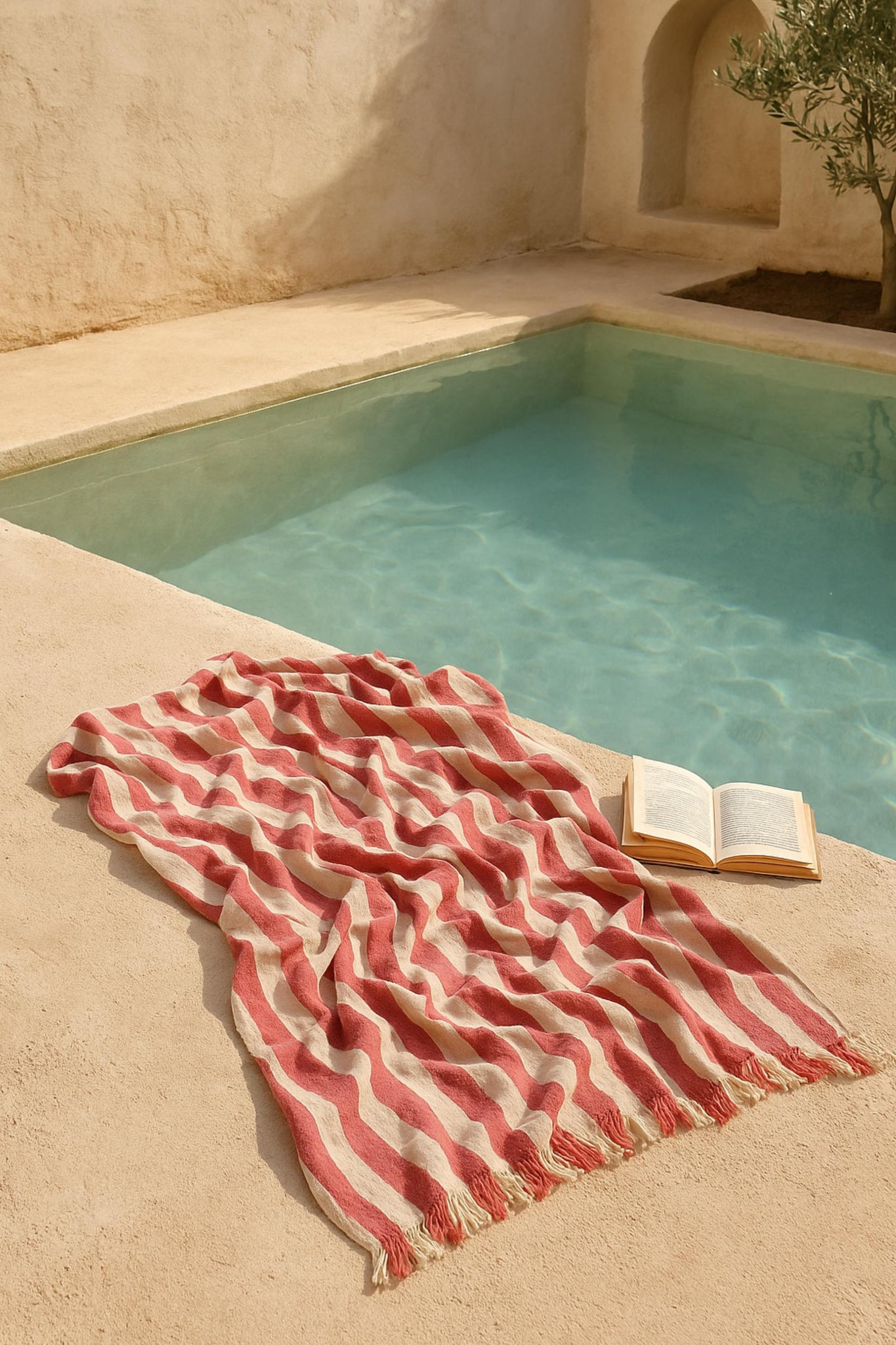 Fouta Rayée Rouge thumbnail 5