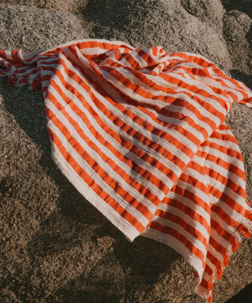 Fouta Rayée Rouge thumbnail 3