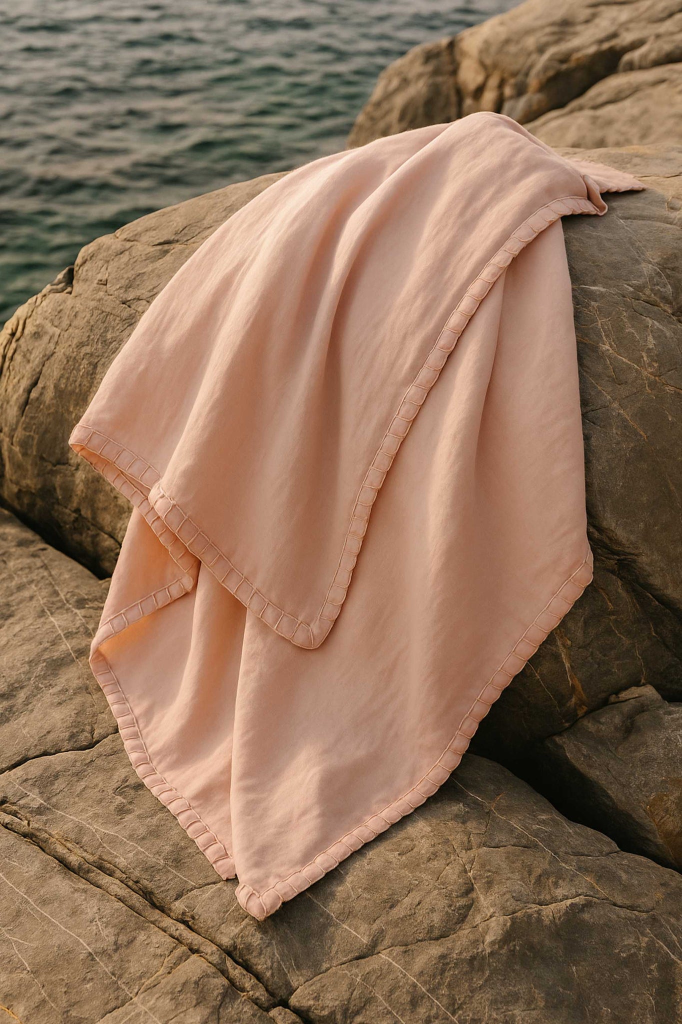 Fouta Coton Ixchel rose poudré thumbnail 3