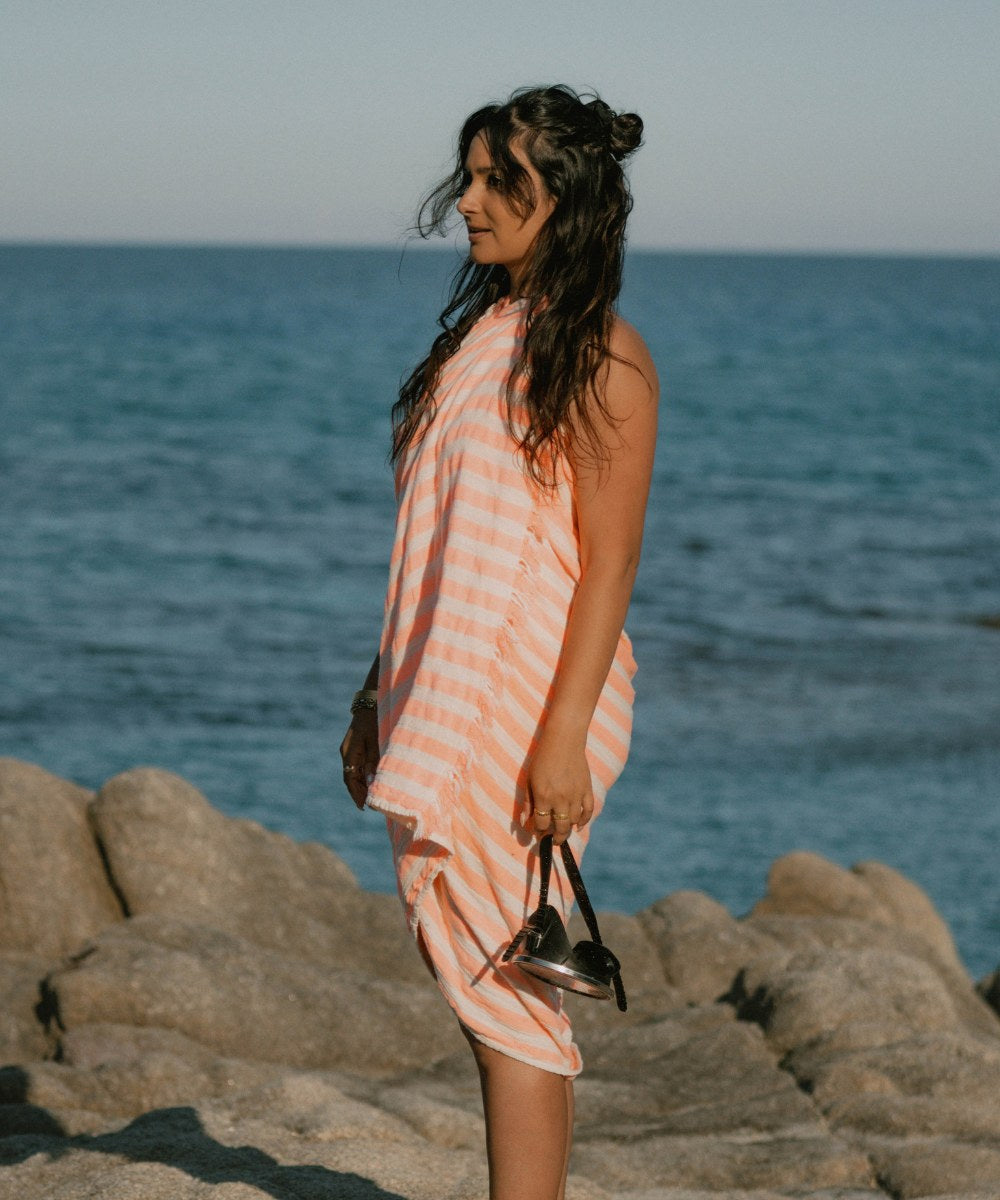 Fouta Rayée Orange thumbnail 2