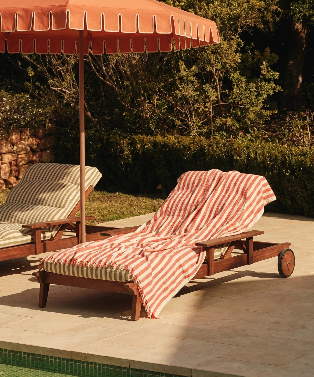 Fouta Rayée Rouge thumbnail 1