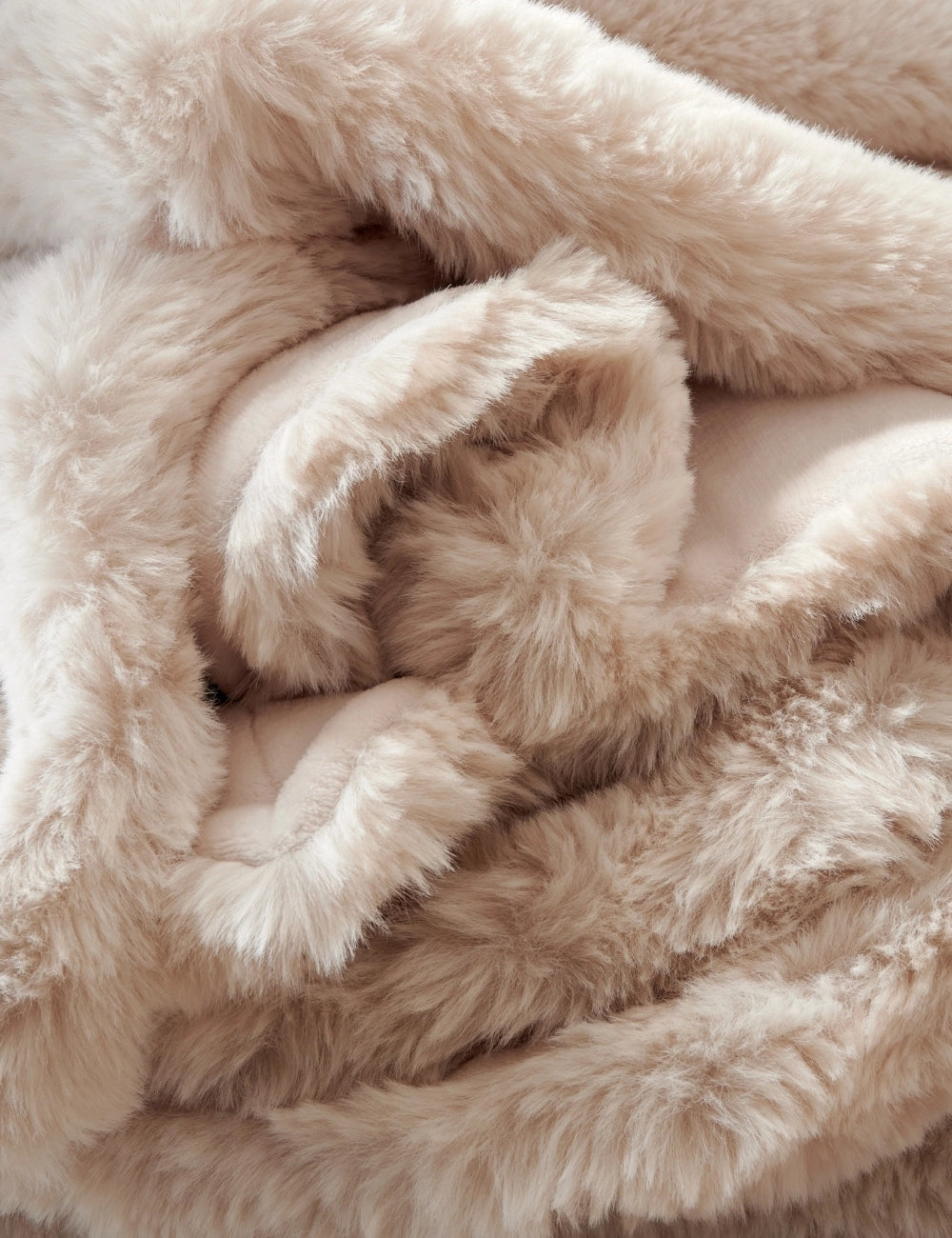 plaid fausse fourrure beige waro