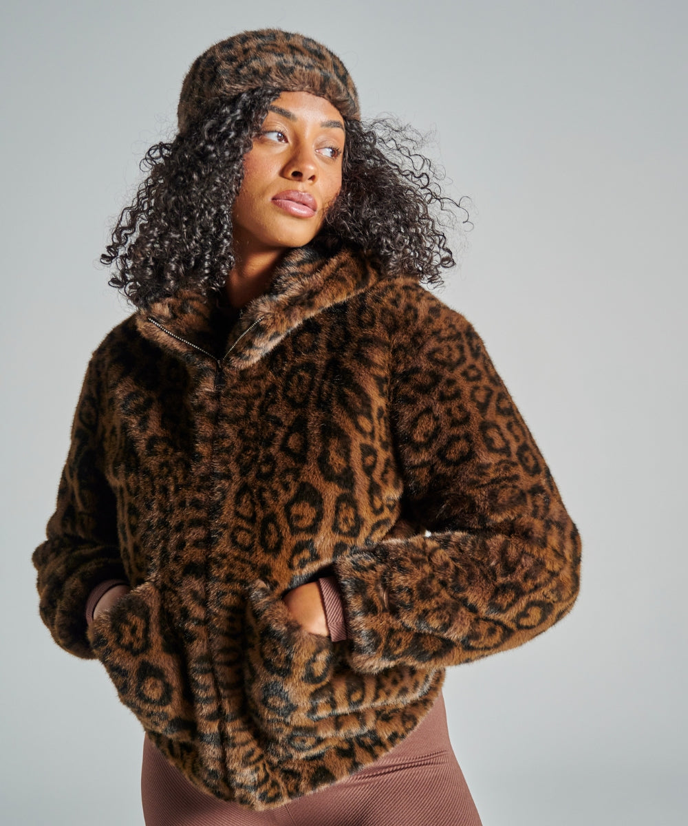 Manteau court - Léopard foncé thumbnail 1