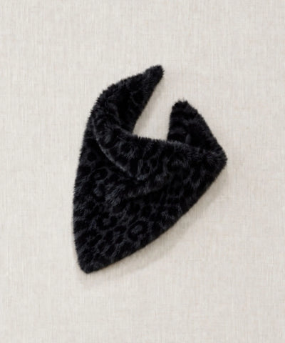 bandana fourrure motif leopard noir