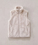 gilet sans manches fourrure beige