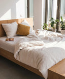 parure de lit bouclette blanc 220x240cm