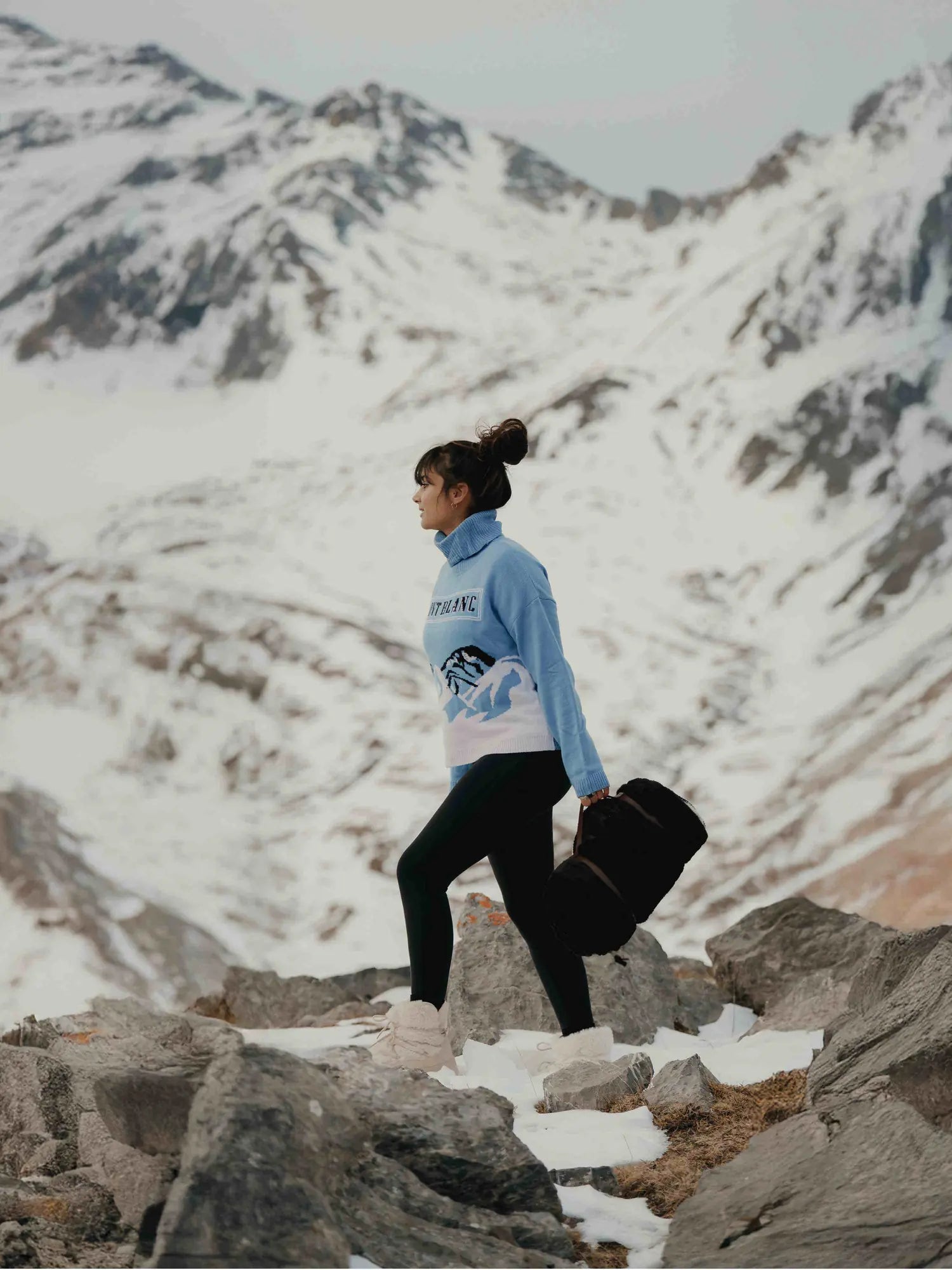 Plaid Cosy Bicolore Charbon - Black thumbnail 4