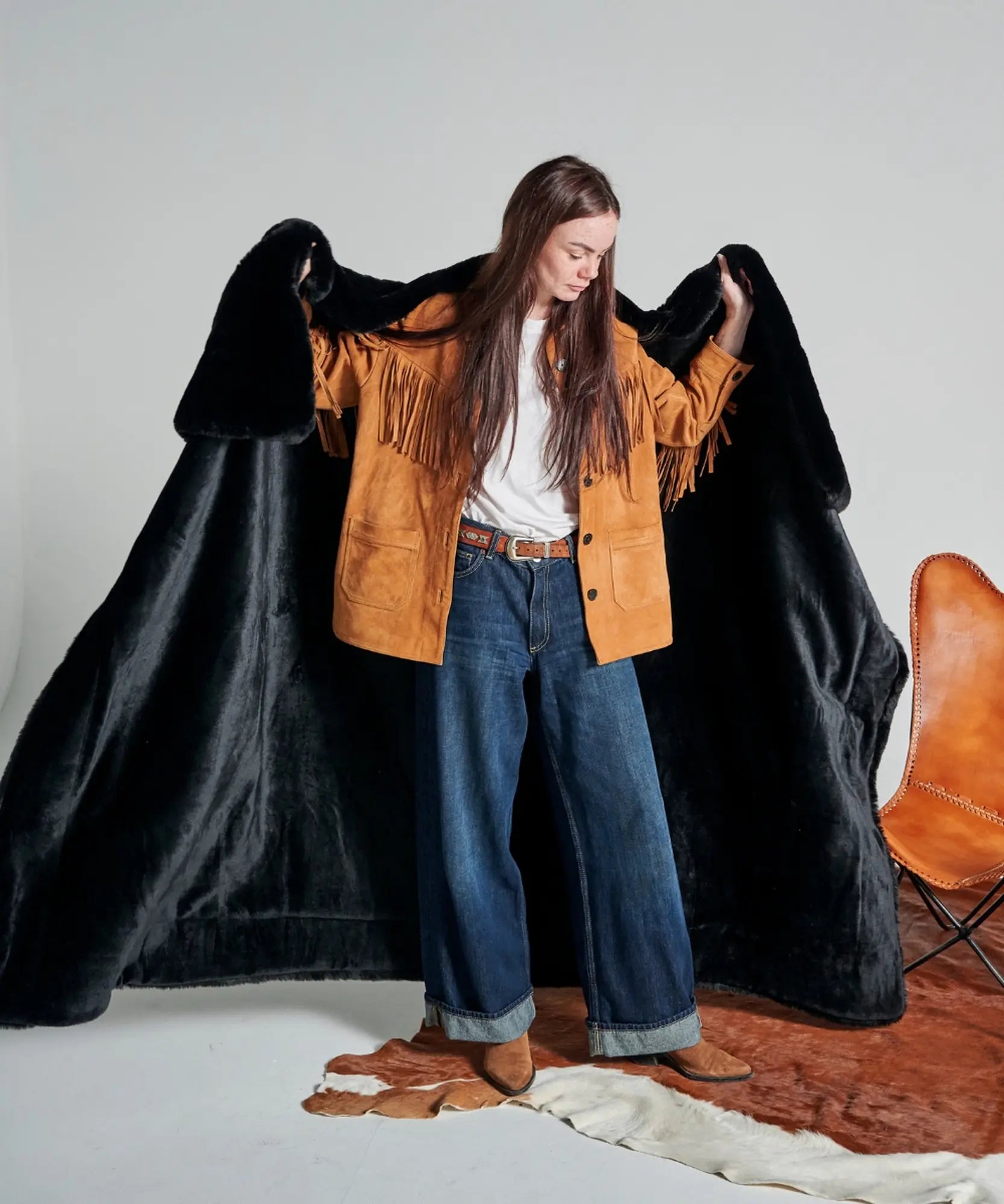 Plaid Fausse fourrure Panthère noire thumbnail 2