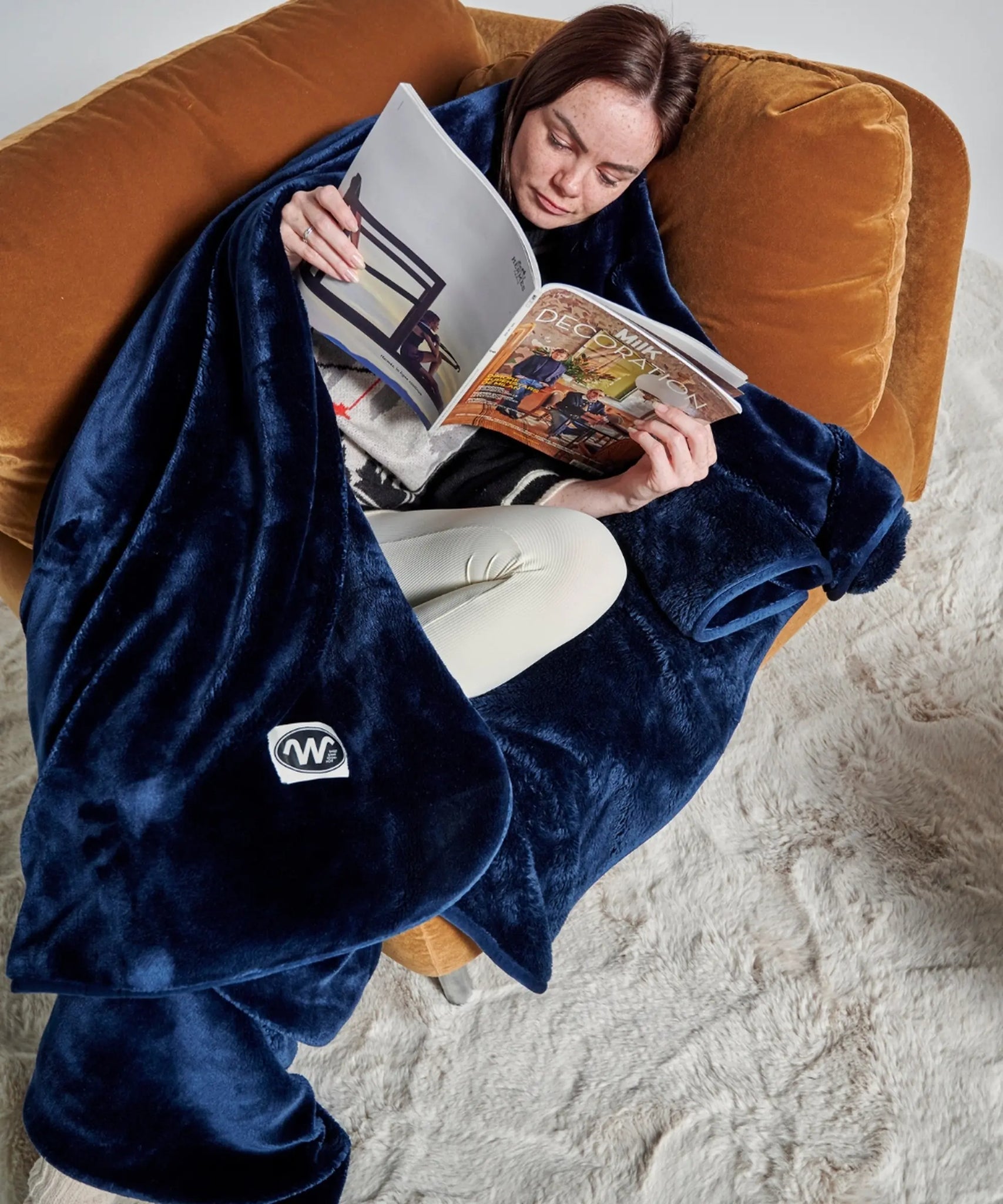 Plaid Polaire Cosy - Bleu Nuit thumbnail 5