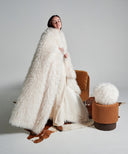 plaid fausse fourrure douchka blanc