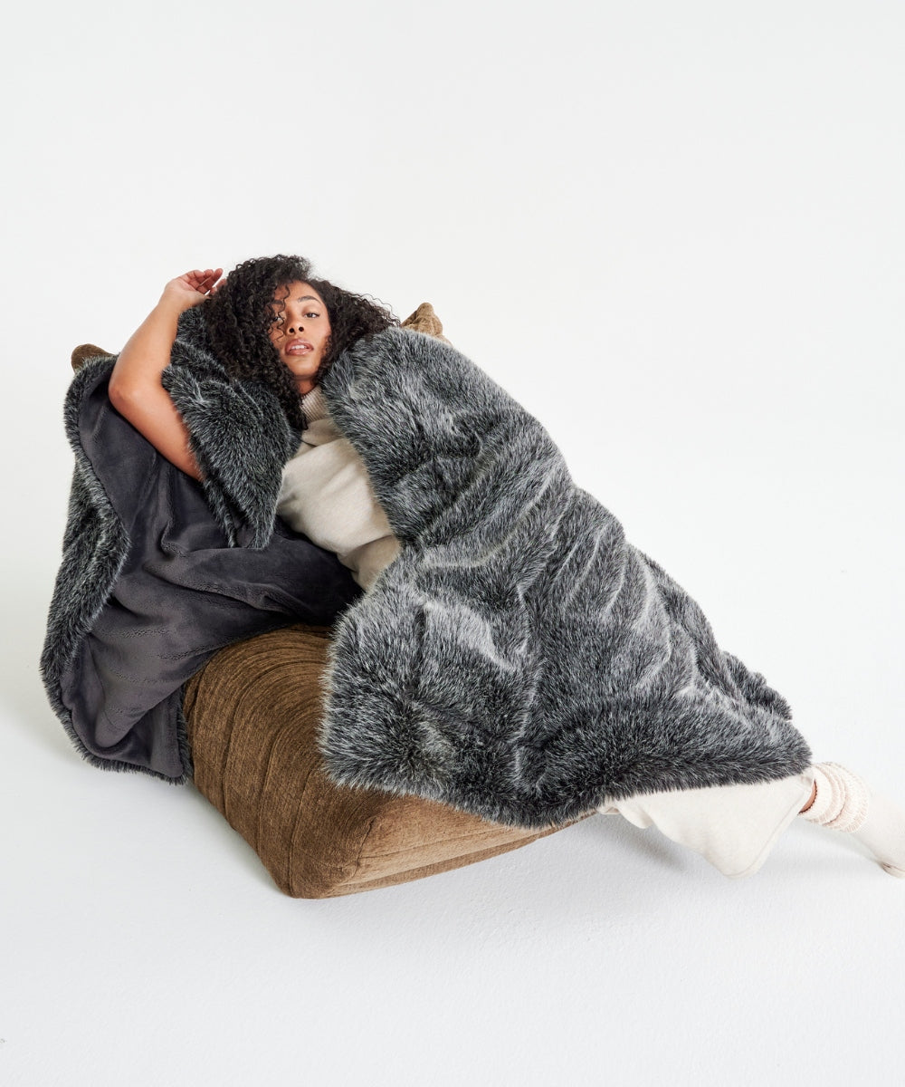 Plaid Fausse Fourrure - Stark thumbnail 3