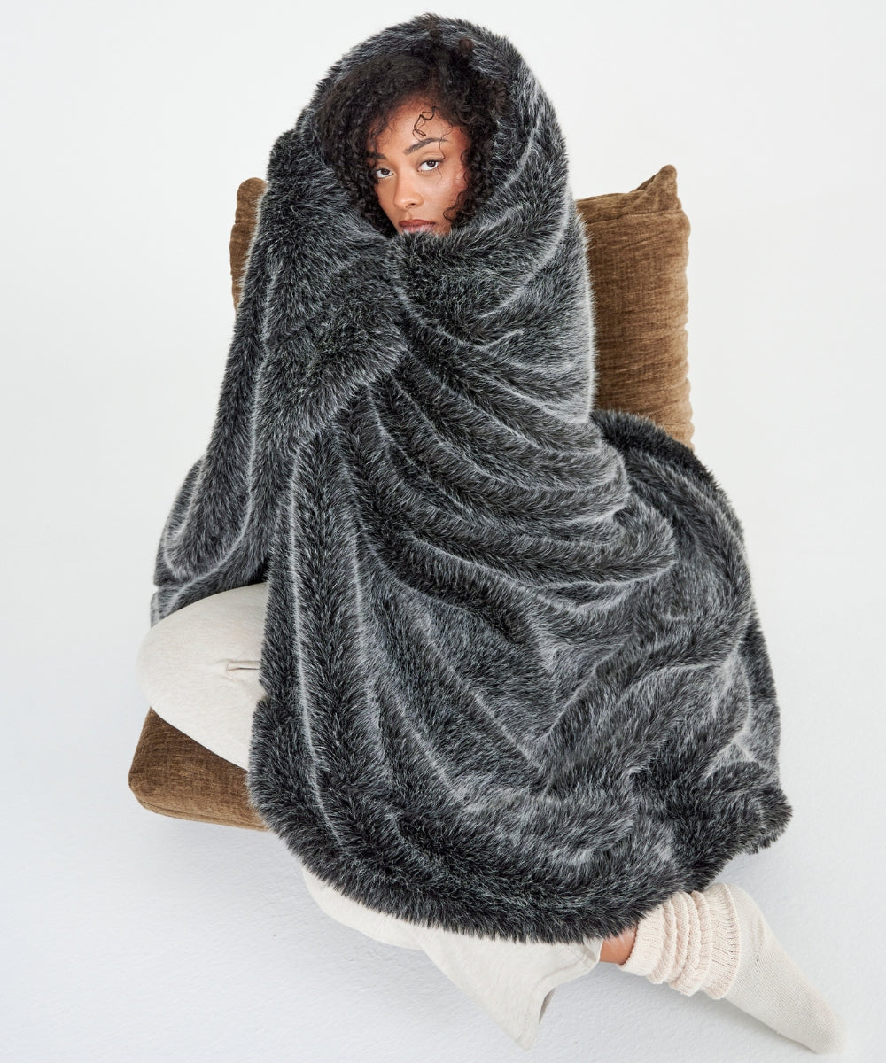 Plaid Fausse Fourrure - Stark thumbnail 5