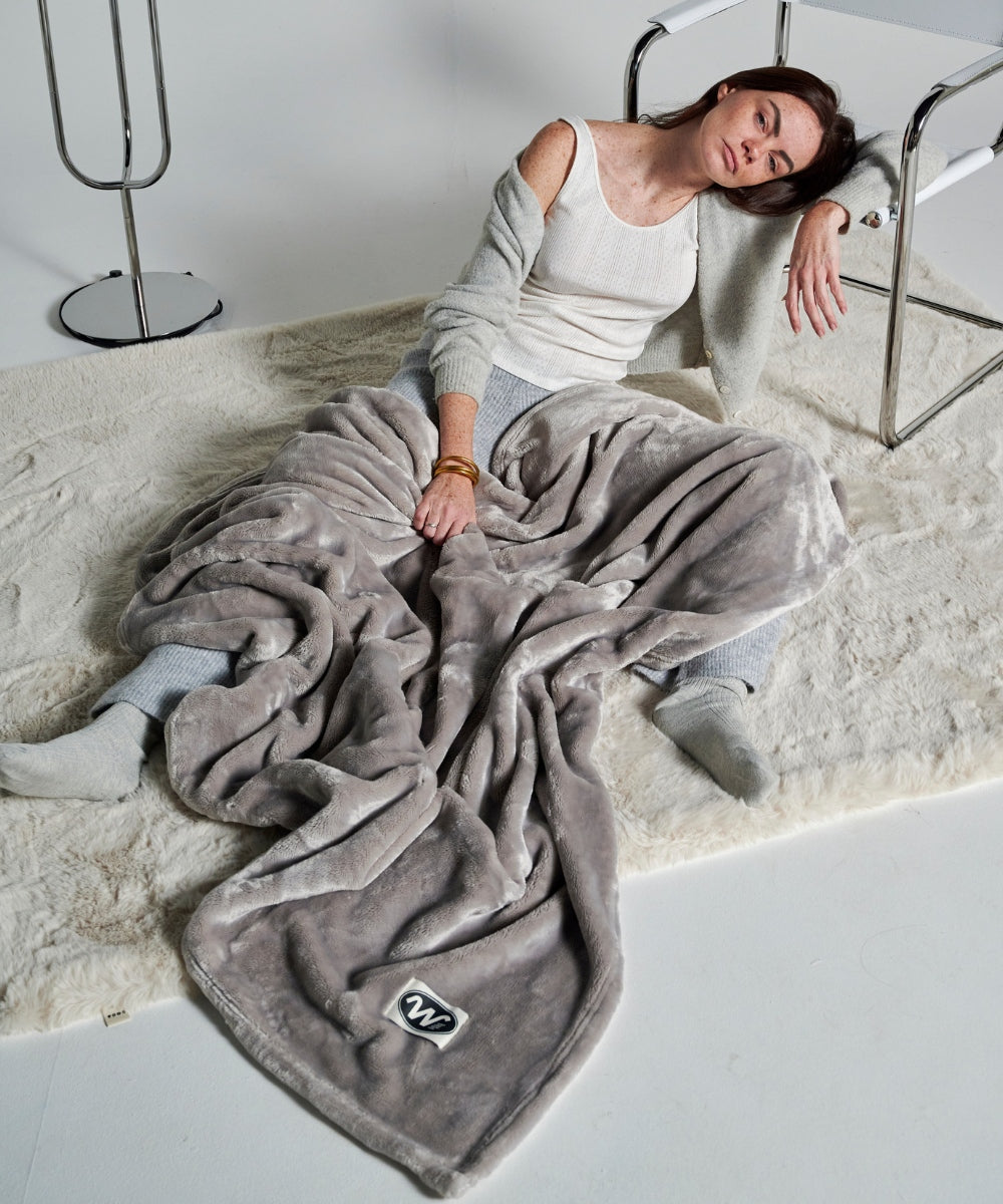 Plaid polaire - Classique Gris thumbnail 3