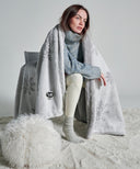 plaid polaire flocon de neige