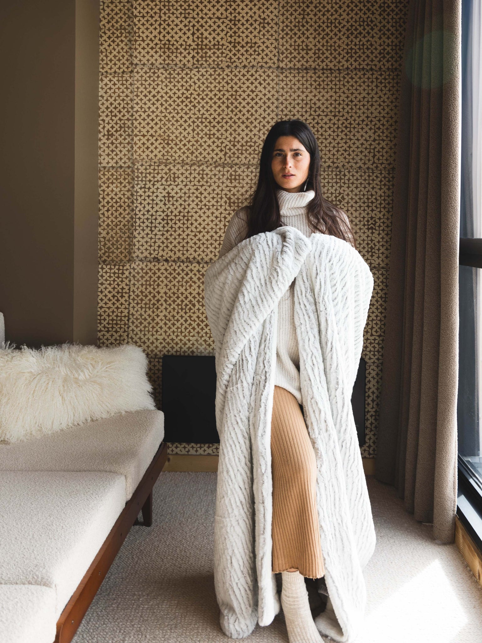 Plaid polaire - Nougatine thumbnail 6