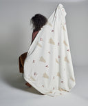 plaid polaire skieur blanc