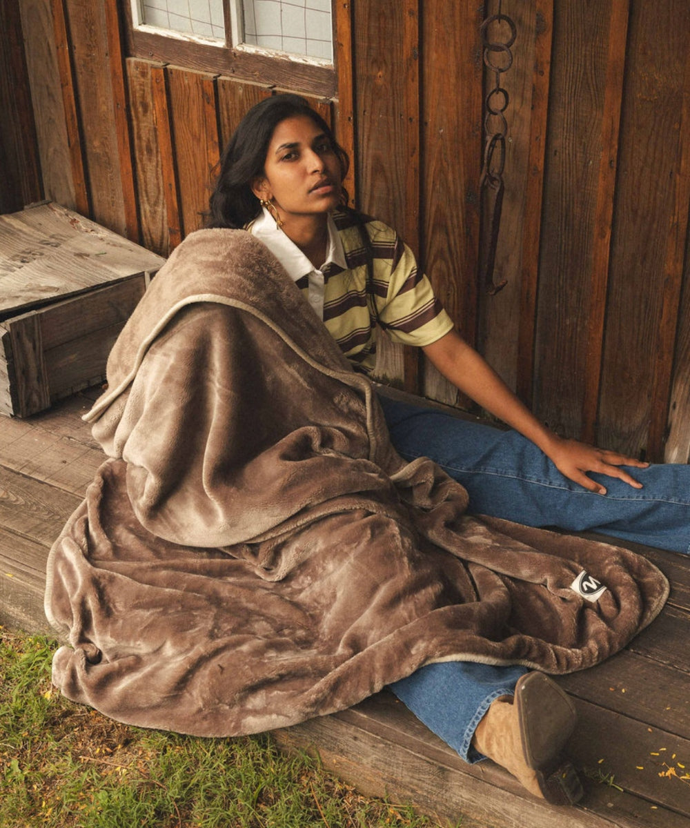 Plaid Polaire Cosy - Taupe thumbnail 2