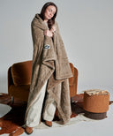 plaid polaire tigre taupe