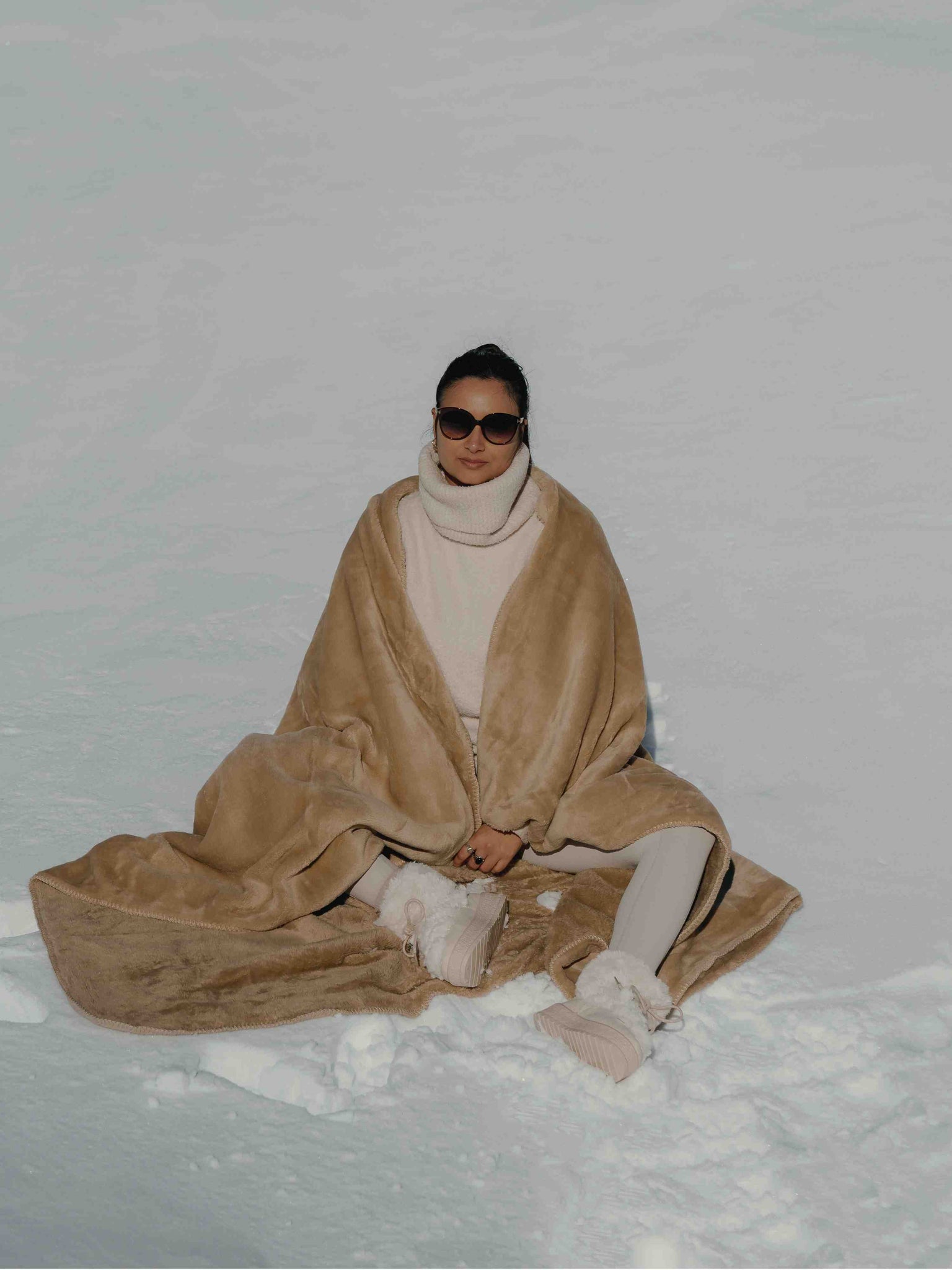 بيج منقوش مريح أحادي اللون بيج thumbnail 3