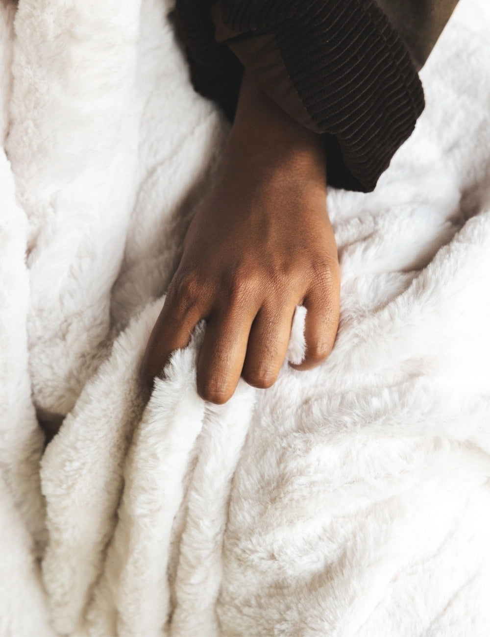 plaid polaire waro blanc