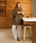 sweat plaid leopard