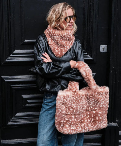 sac cabas tote bag fourrure motif bambi
