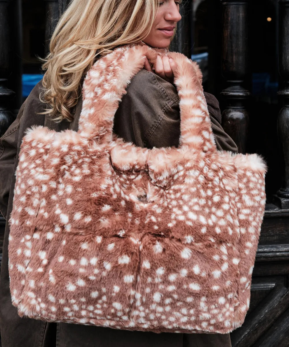 sac cabas tote bag fourrure motif bambi