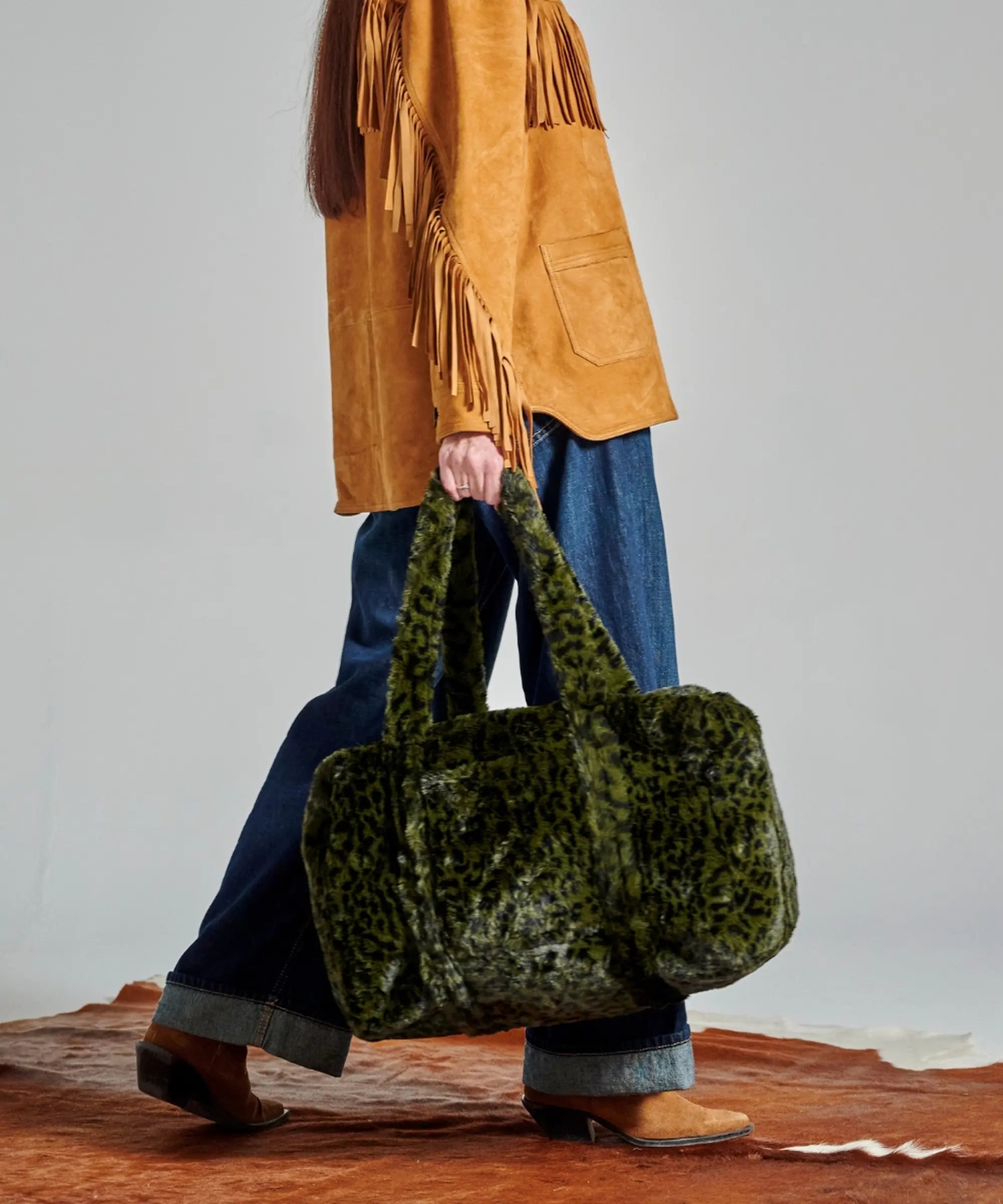 Sac weekender - Léopard Kaki