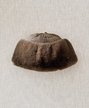 Toque Fourrure Bi-matière Kaki