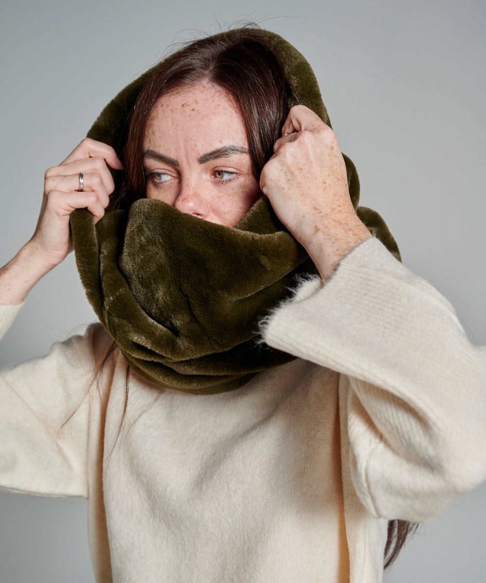 Tour de cou Fourrure - Kaki thumbnail 3