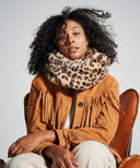 tour de cou fourrure leopard