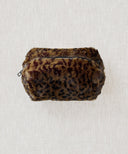 trousse fourrure leopard kaki