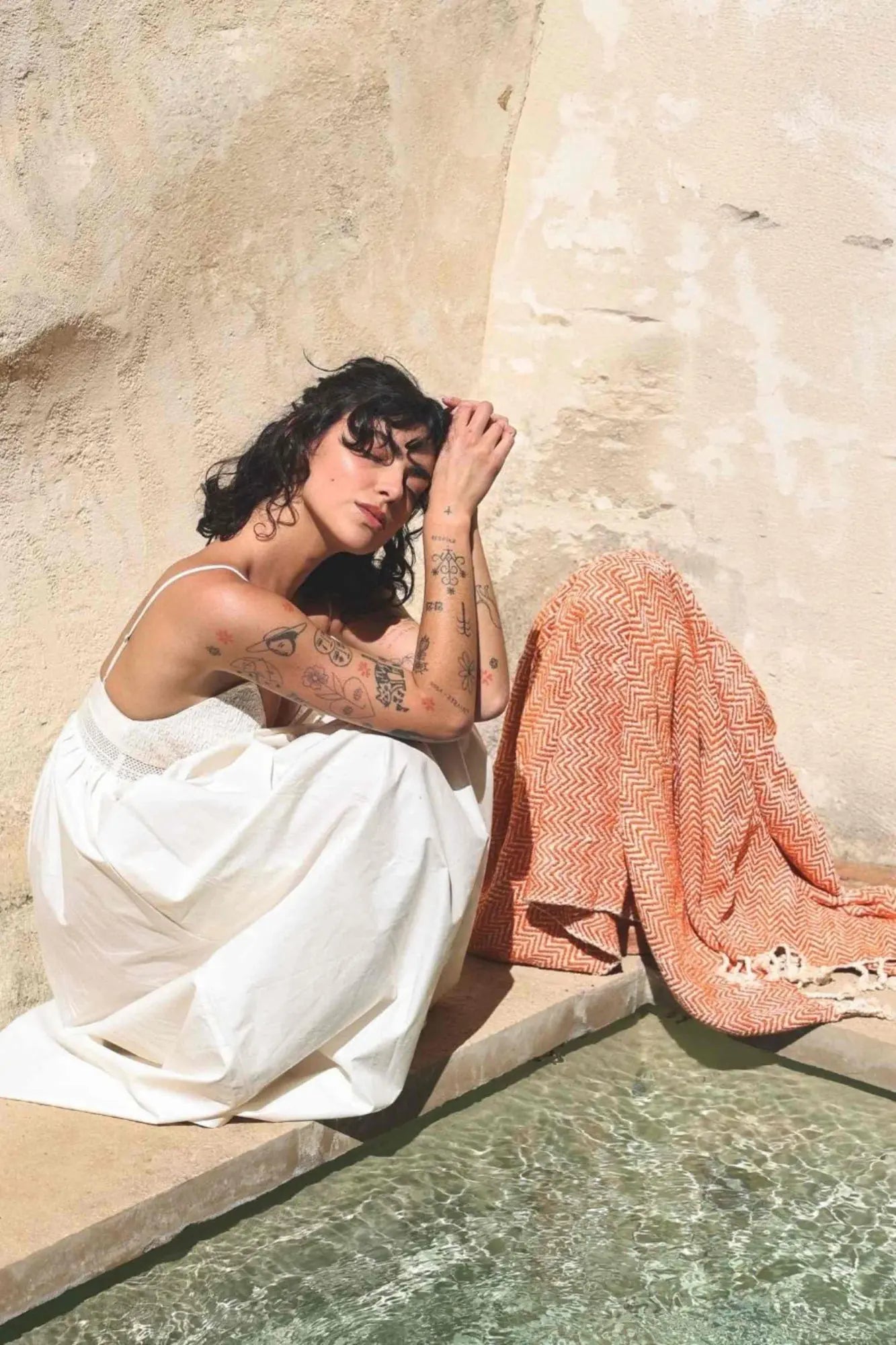 منشفة قطنية برتقالية اللون برتقالية اللون من ماركو بولو thumbnail 5